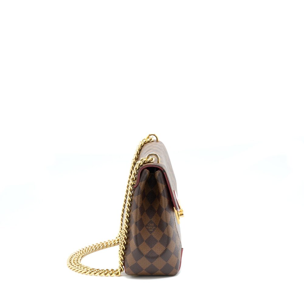 AAA Replica Louis Vuitton LV FLAP CHAIN BAG DAMIER EBENE GHW