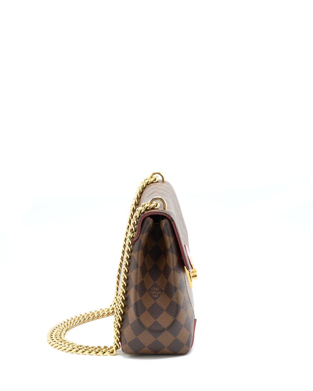 AAA Replica Louis Vuitton LV FLAP CHAIN BAG DAMIER EBENE GHW