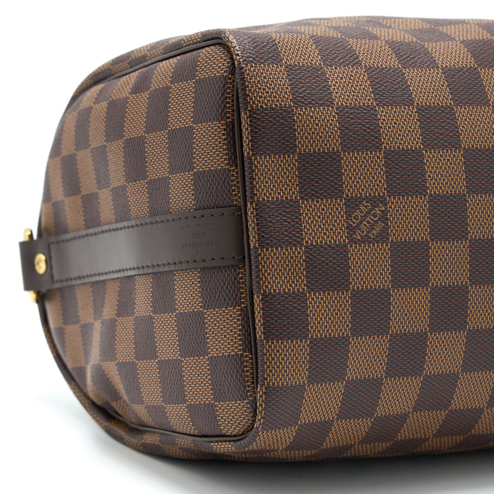 AAA Replica Louis Vuitton LV SPEEDY BANDOULIERE 25 DAMIER EBENE CANVAS GHW