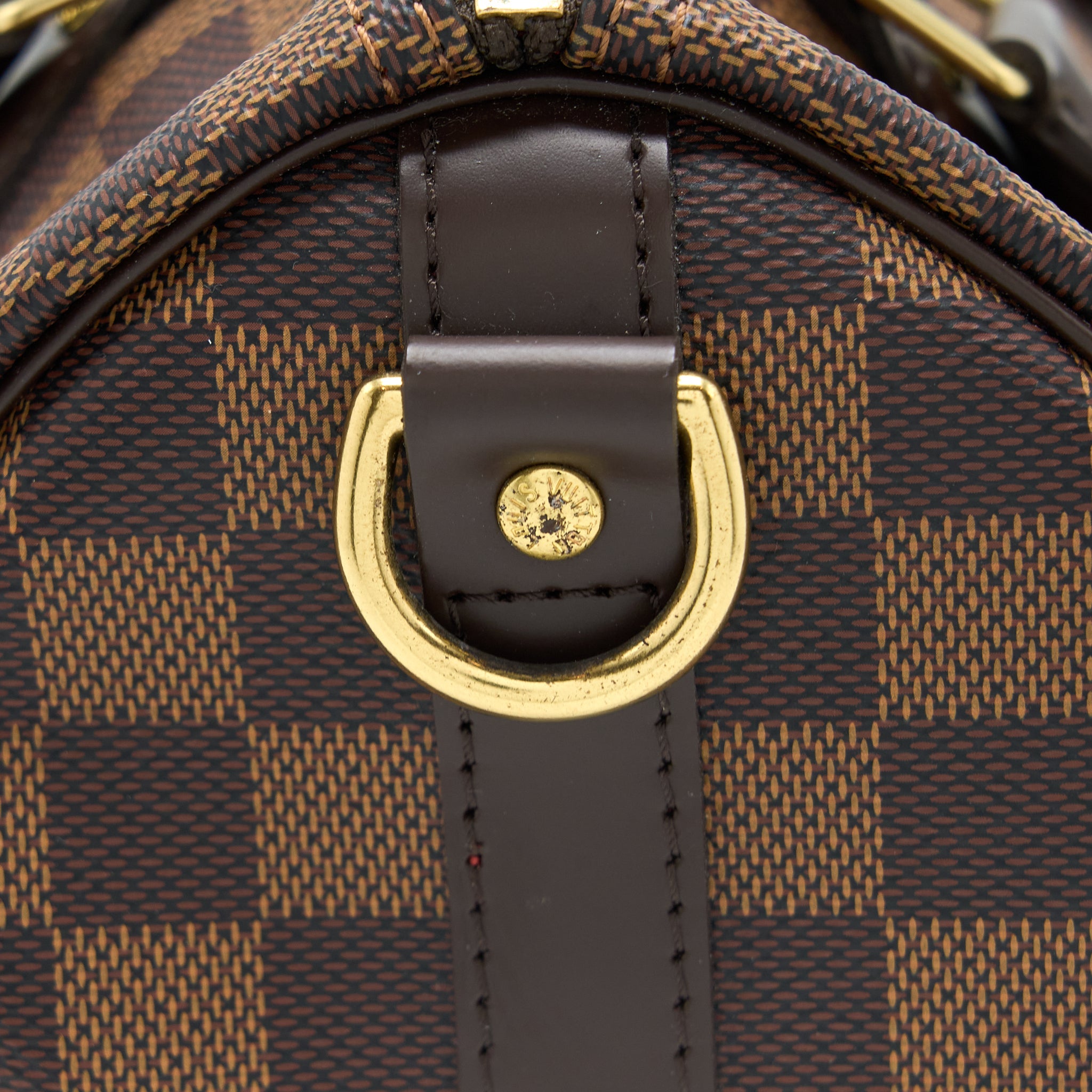AAA Replica Louis Vuitton LV SPEEDY BANDOULIERE 25 DAMIER EBENE CANVAS GHW