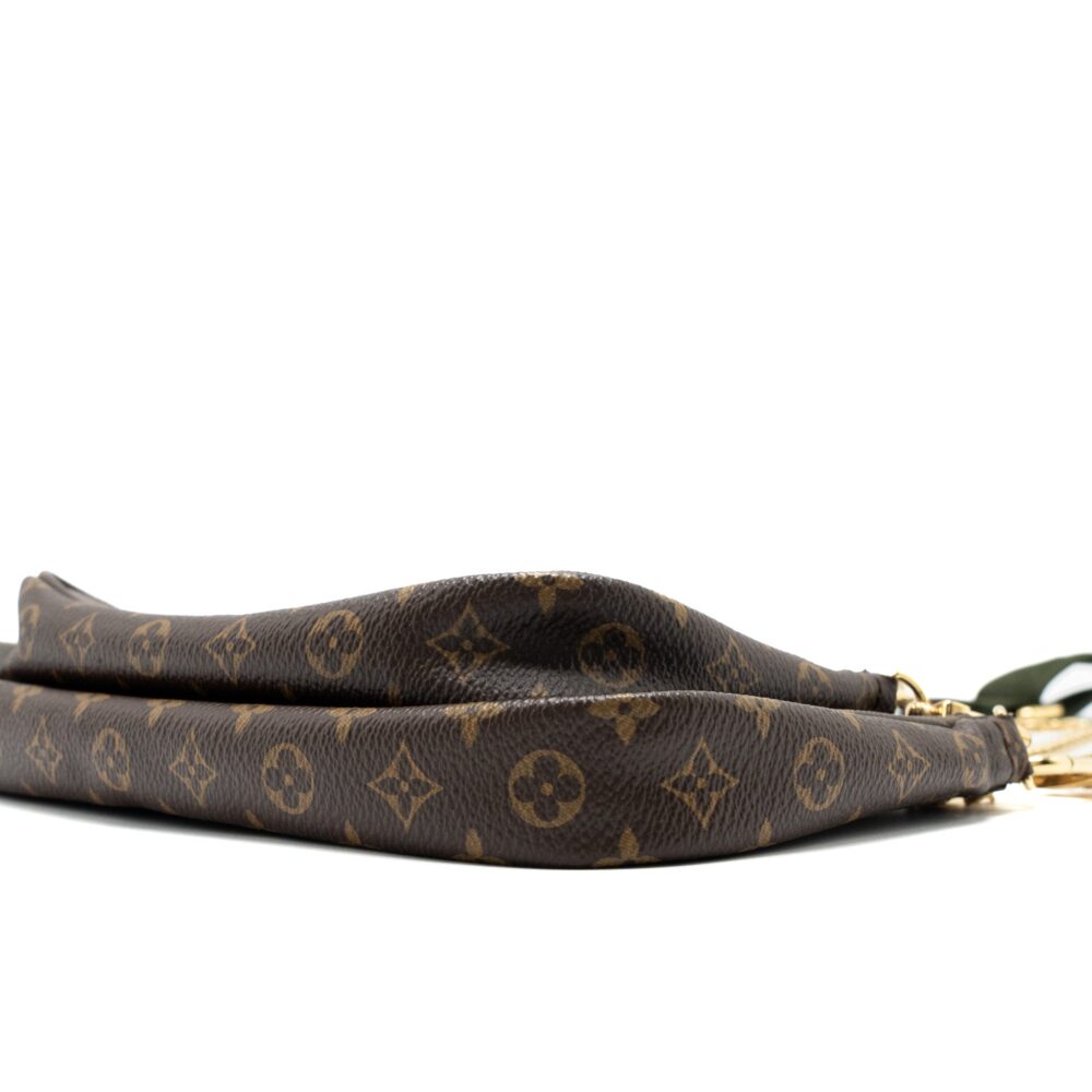 AAA Replica Louis Vuitton LV MULTI POCHETTE MONOGRAM CANVAS KHAKI STRAP GHW
