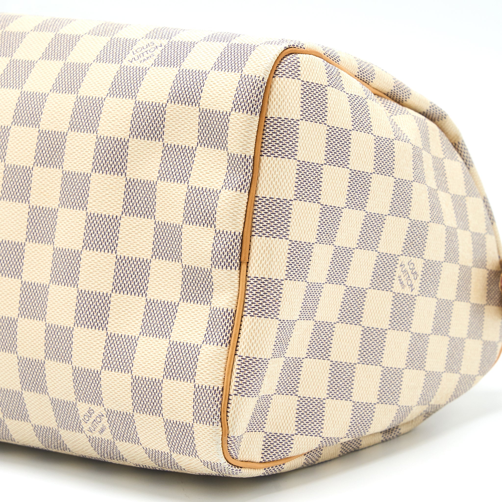 AAA Replica Louis Vuitton LV SPEEDY 30 DAMIER AZUR CANVAS GHW