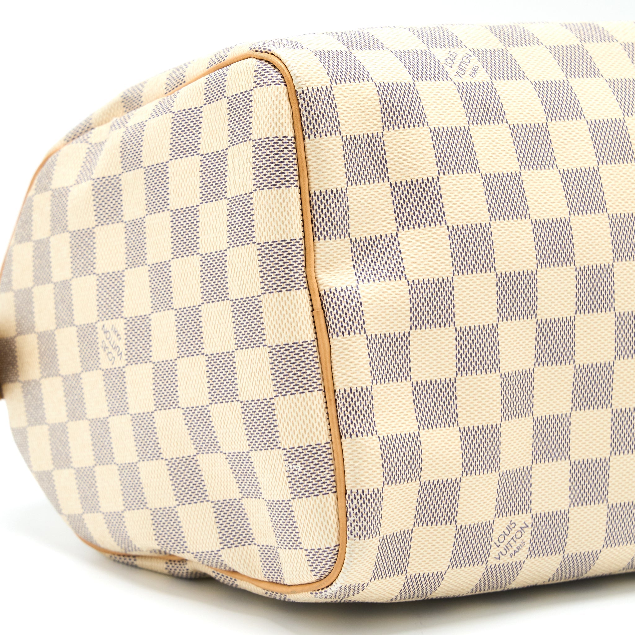 AAA Replica Louis Vuitton LV SPEEDY 30 DAMIER AZUR CANVAS GHW