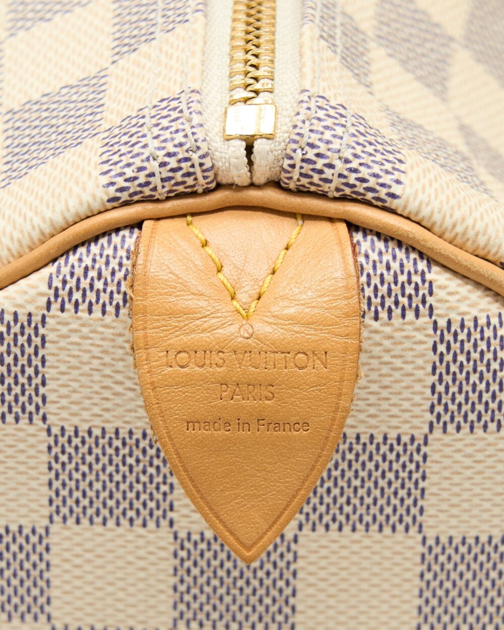 AAA Replica Louis Vuitton LV SPEEDY 30 DAMIER AZUR CANVAS GHW