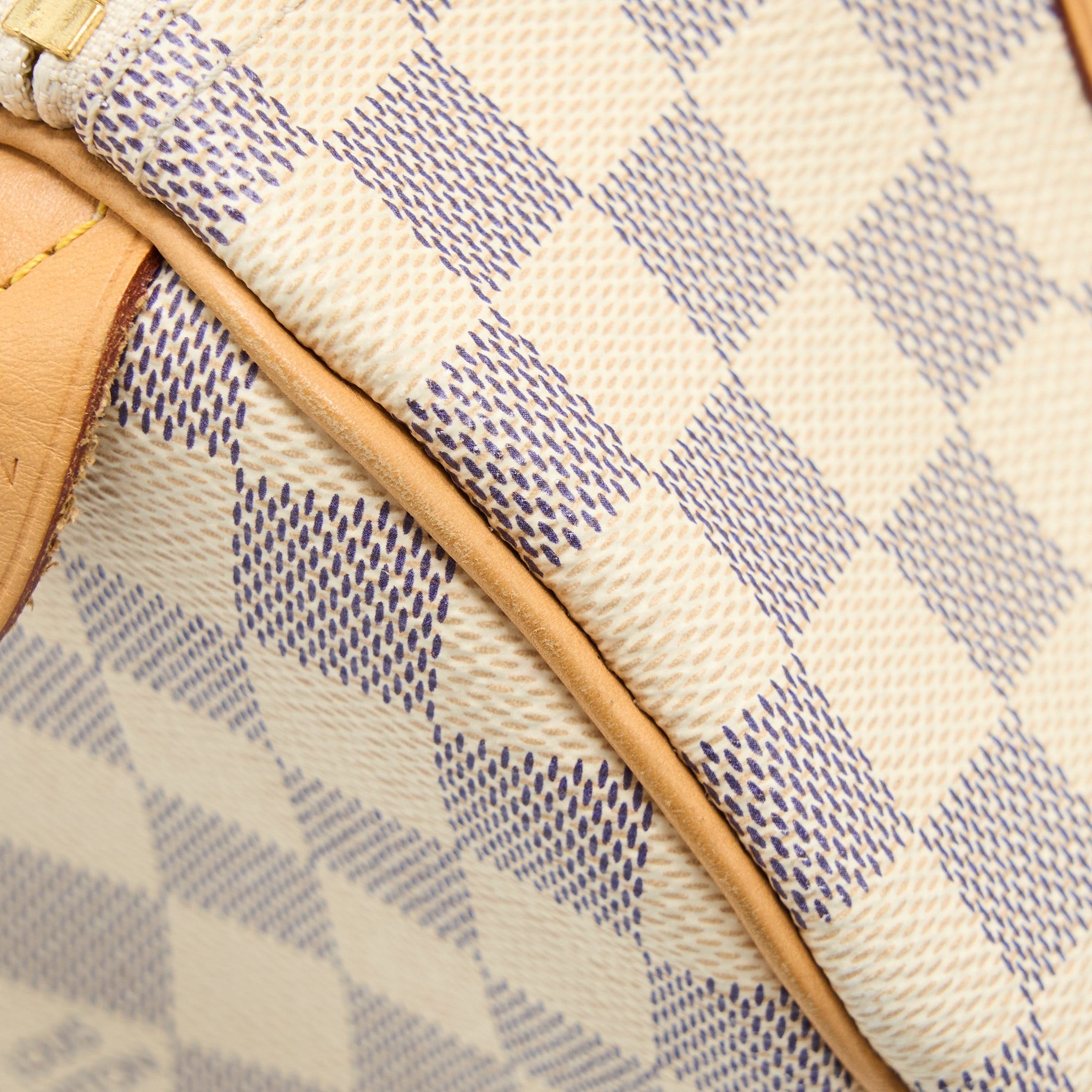 AAA Replica Louis Vuitton LV SPEEDY 30 DAMIER AZUR CANVAS GHW