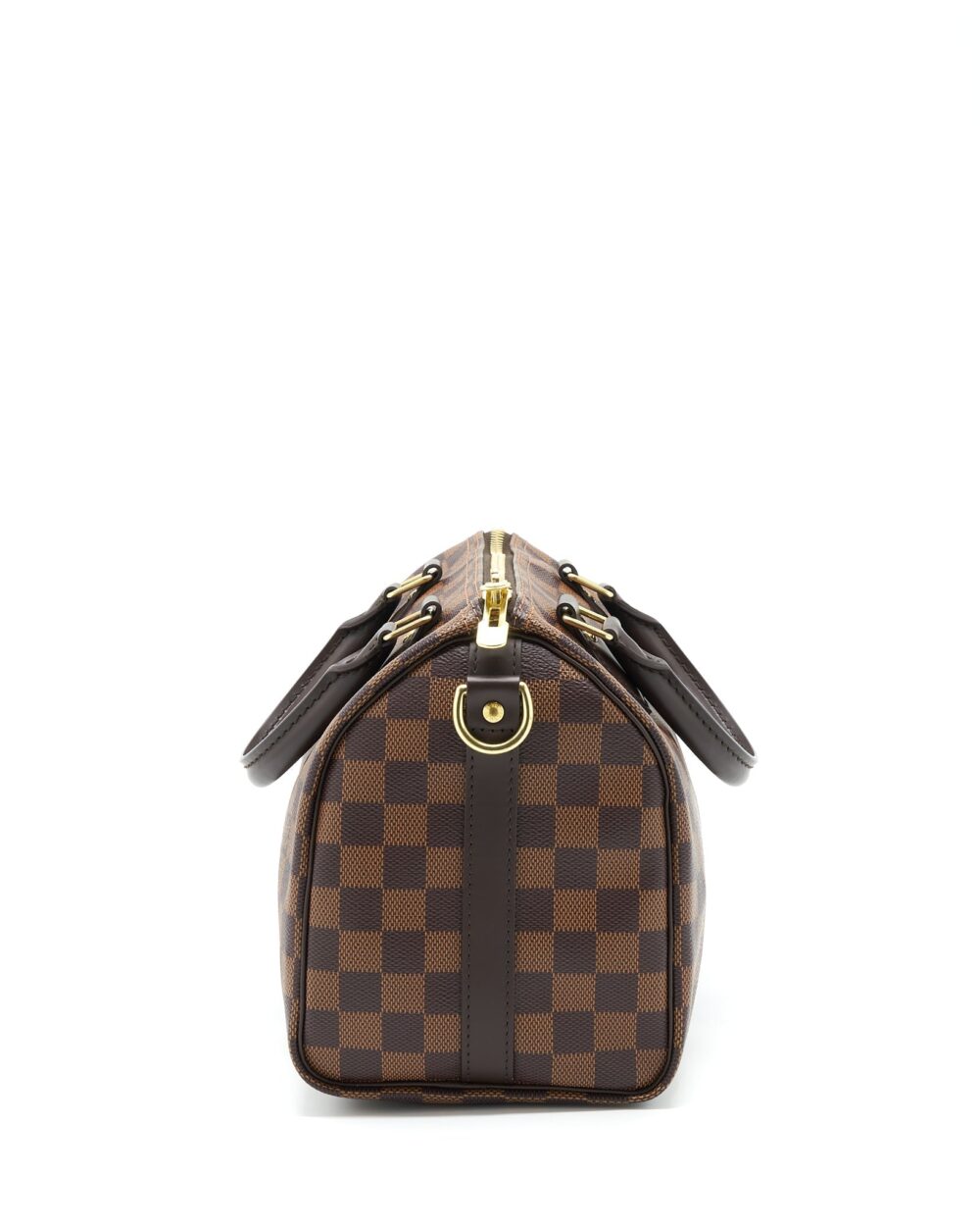 AAA Replica Louis Vuitton LV SPEEDY BANDOULIERE 25 DAMIER EBENE CANVAS GHW