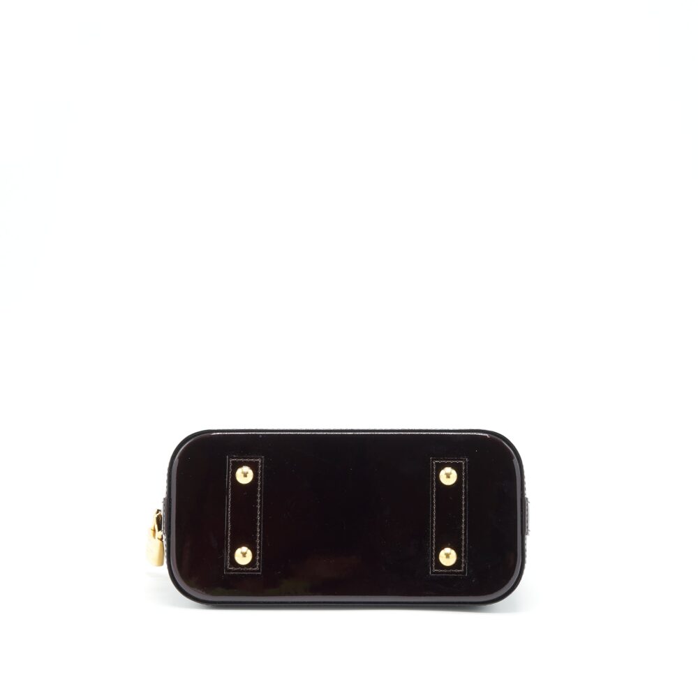 AAA Replica Louis Vuitton LV ALMA BB PATENT AMARANTE RAYE GHW