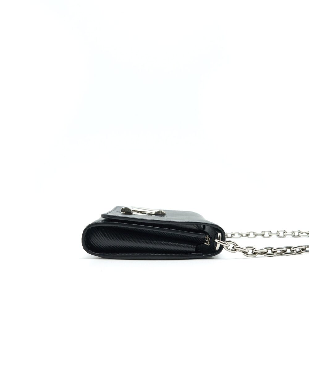 AAA Replica Louis Vuitton LV TWIST WALLET ON CHAIN BLACK SHW EPI LEATHER
