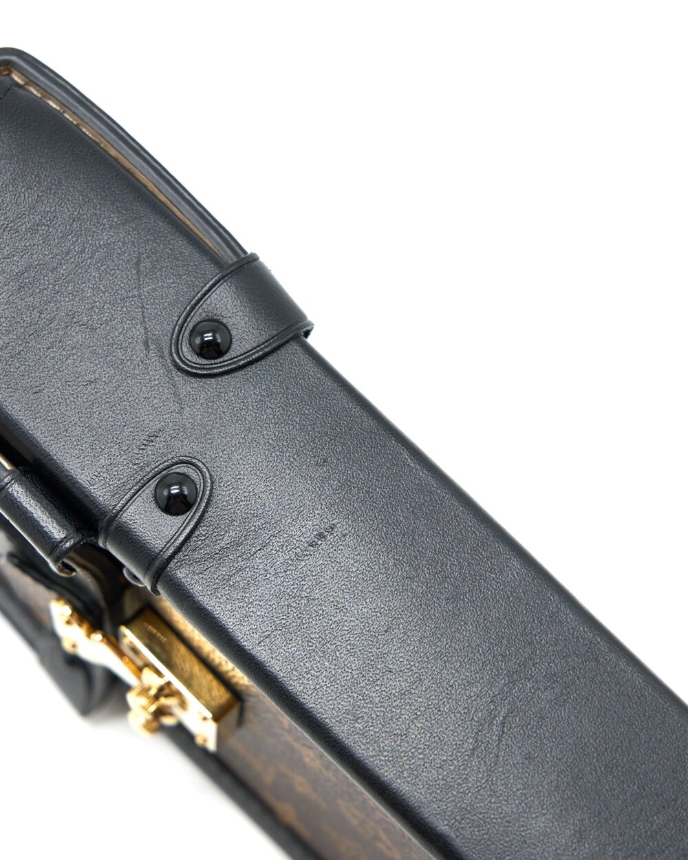 AAA Replica Louis Vuitton LV VERTICAL TRUNK POCHETTE MONOGRAM CANVAS GHW