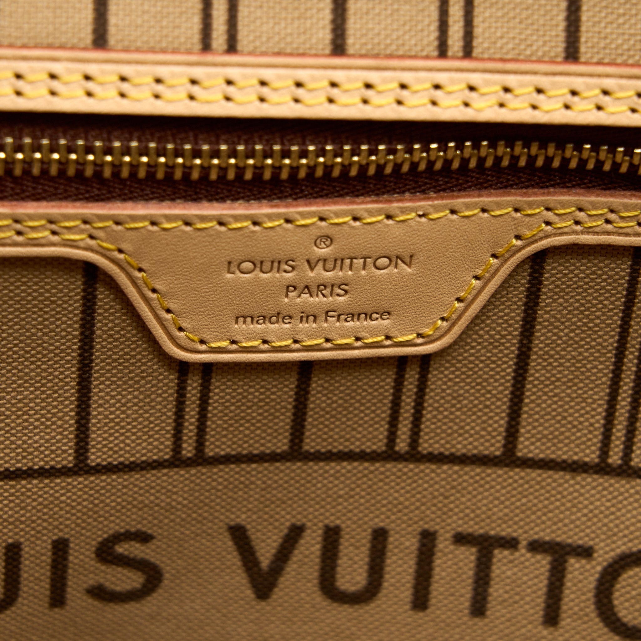 AAA Replica Louis Vuitton LV NEVERFULL MM MONOGRAM CANVAS / BEIGE LGHW