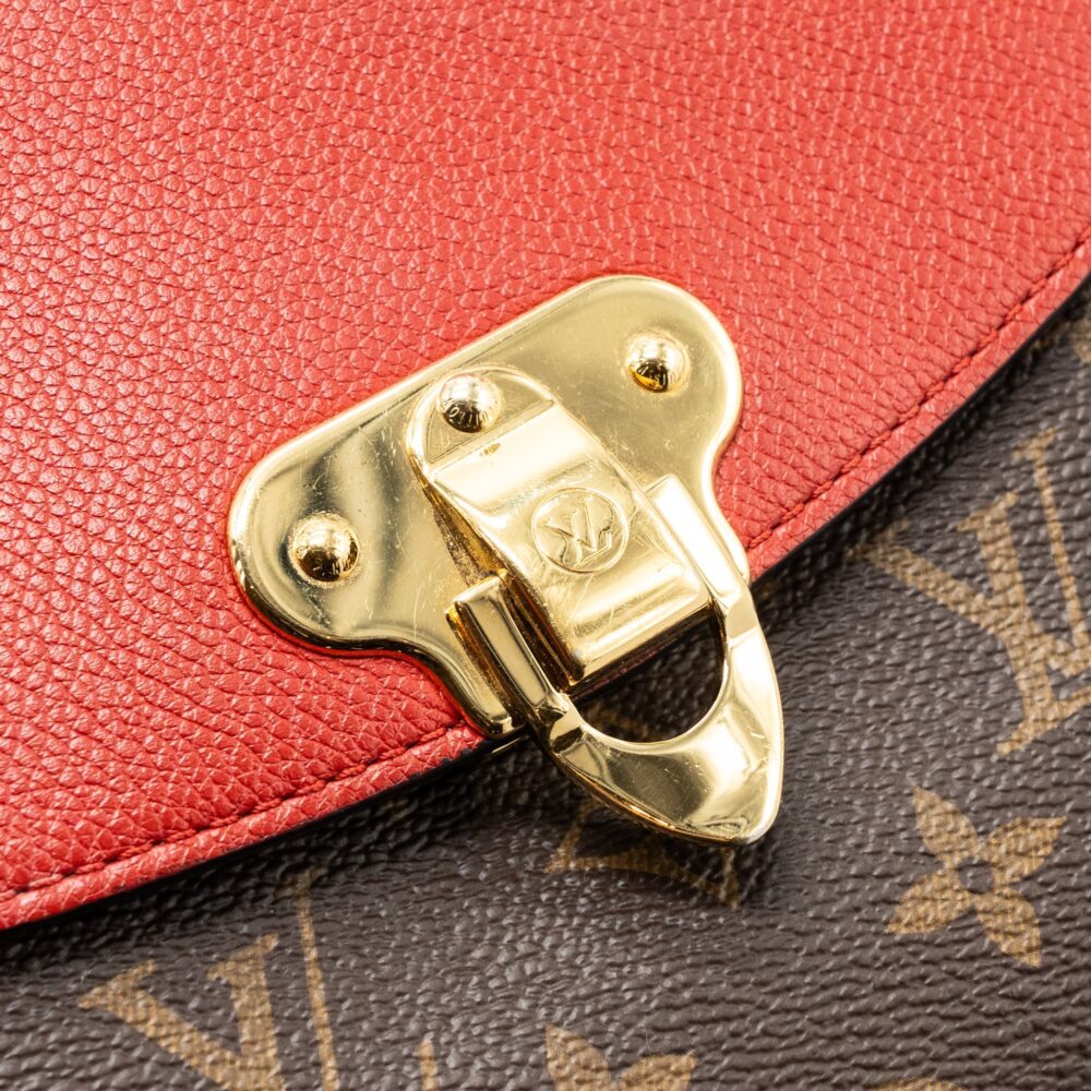 AAA Replica Louis Vuitton LV PALLAS CHAIN BAG MONOGRAM CANVAS/ LEATHER CERISE GHW