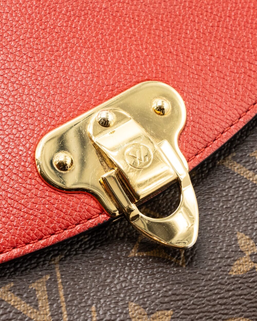 AAA Replica Louis Vuitton LV PALLAS CHAIN BAG MONOGRAM CANVAS/ LEATHER CERISE GHW