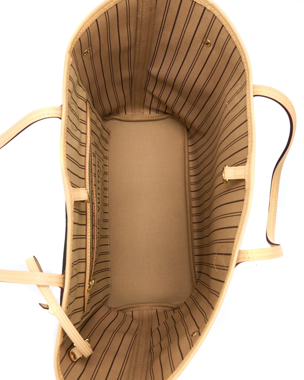 AAA Replica Louis Vuitton LV NEVERFULL MM MONOGRAM CANVAS / BEIGE LGHW