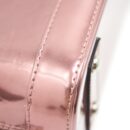 AAA Replica Louis Vuitton LV ALMA BB PATENT LEATHER METALLIC PINK WITH BLACK HANDLE SHW