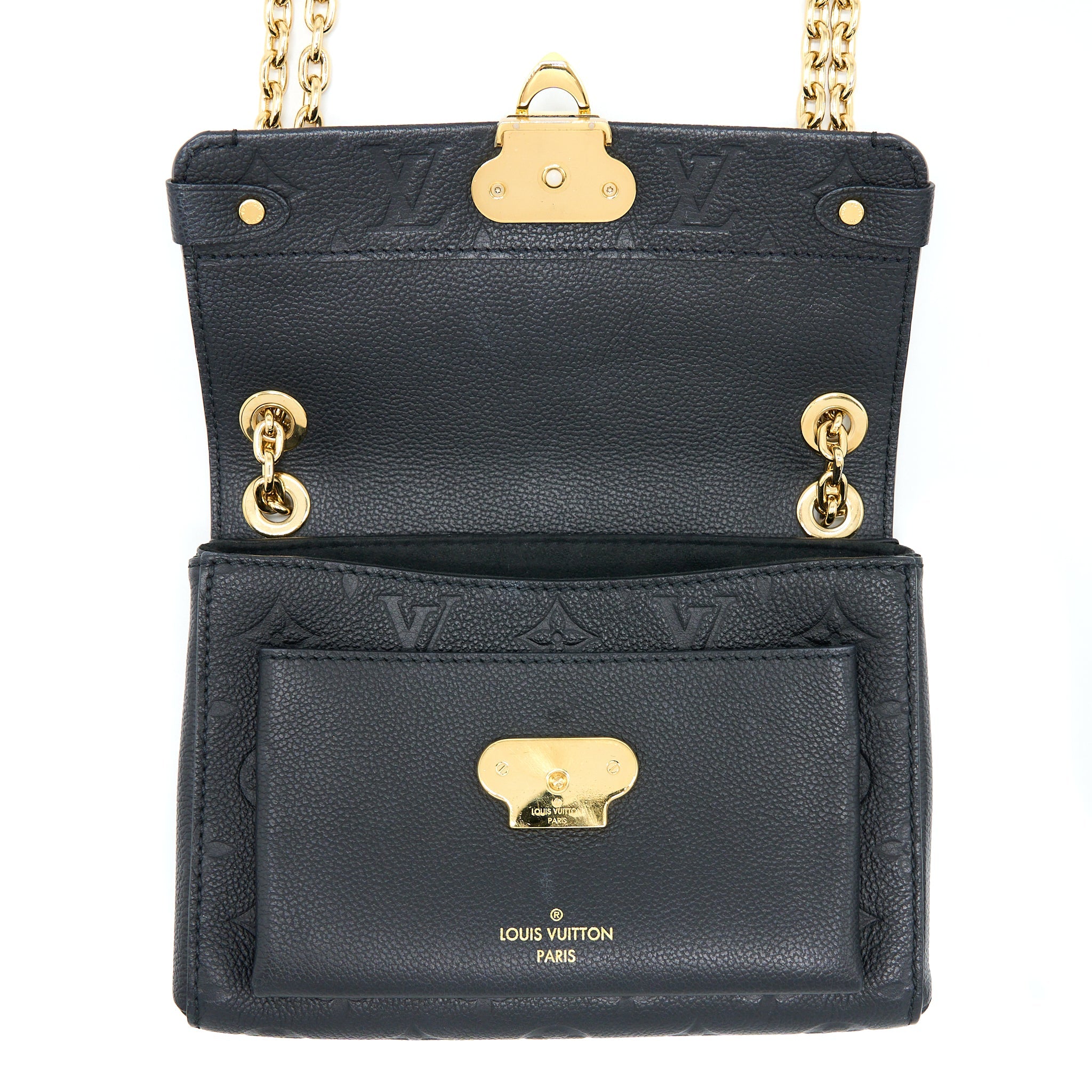 AAA Replica Louis Vuitton LV VAVIN BB MONOGRAM EMPREINTE BLACK GHW
