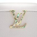 AAA Replica Louis Vuitton LV CAPUCINES BB BRUME GREY GOLD HARWARE WITH ABALONE-SHELL
