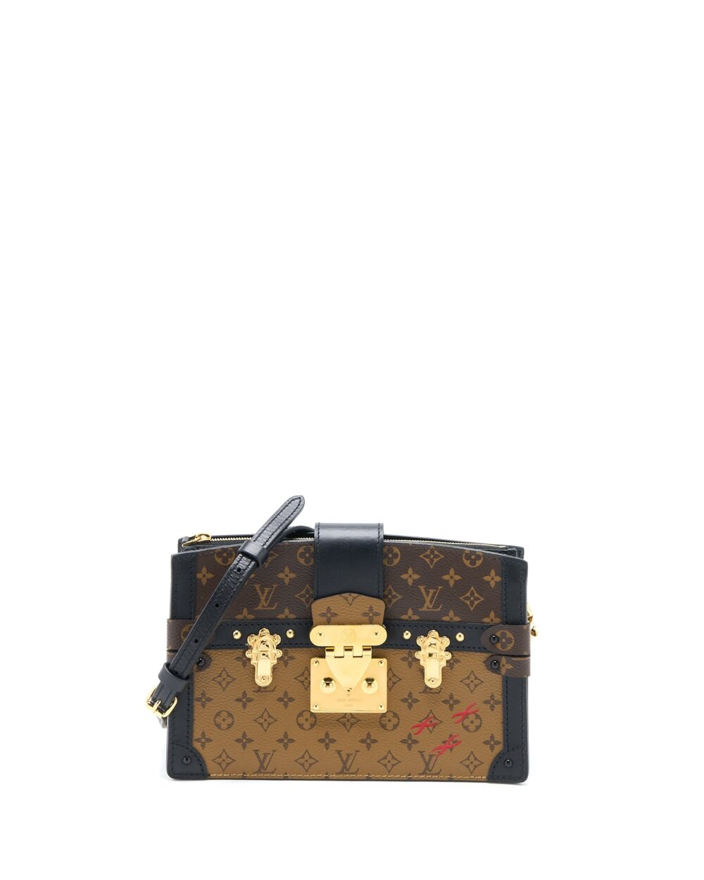 AAA Replica Louis Vuitton LV TRUNK CLUTCH MONOGRAM REVERSE CANVAS GHW