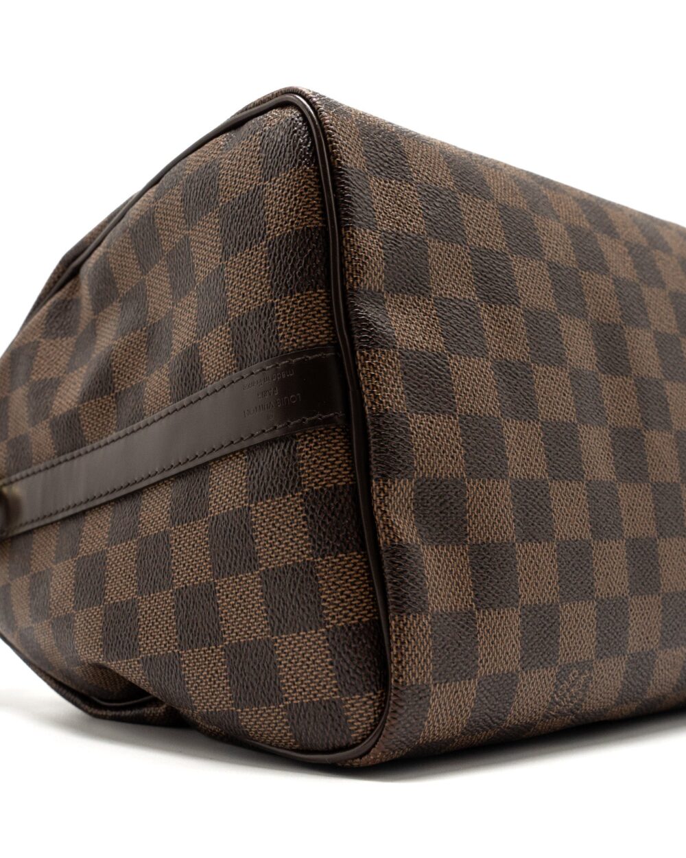 AAA Replica Louis Vuitton LV SPEEDY 30 BANDOULIERE DAMIER EBENE CANVAS GHW