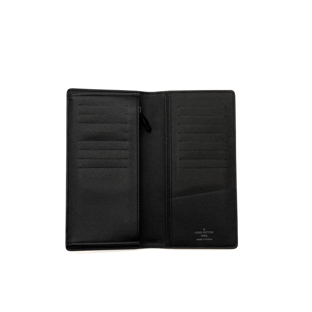 AAA Replica Louis Vuitton LV X NIGO BRAZZA LONG WALLET LIMITED EDITION GIANT DAMIER EBENE COATED CANVAS BLACK HARDWARE