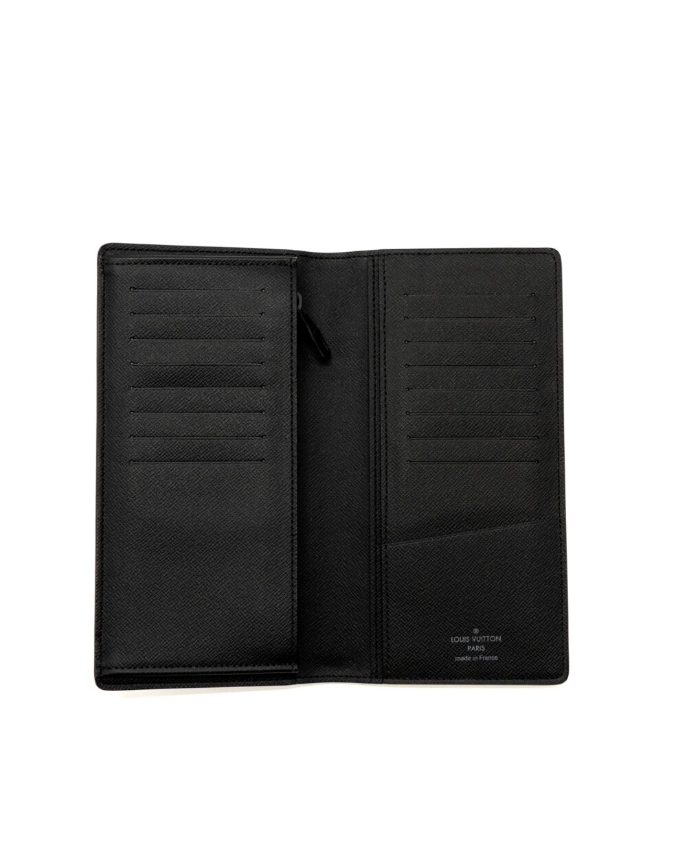 AAA Replica Louis Vuitton LV X NIGO BRAZZA LONG WALLET LIMITED EDITION GIANT DAMIER EBENE COATED CANVAS BLACK HARDWARE