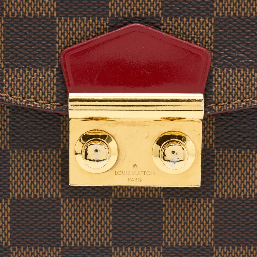 AAA Replica Louis Vuitton LV FLAP CHAIN BAG DAMIER EBENE GHW