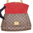 AAA Replica Louis Vuitton LV FLAP CHAIN BAG DAMIER EBENE GHW