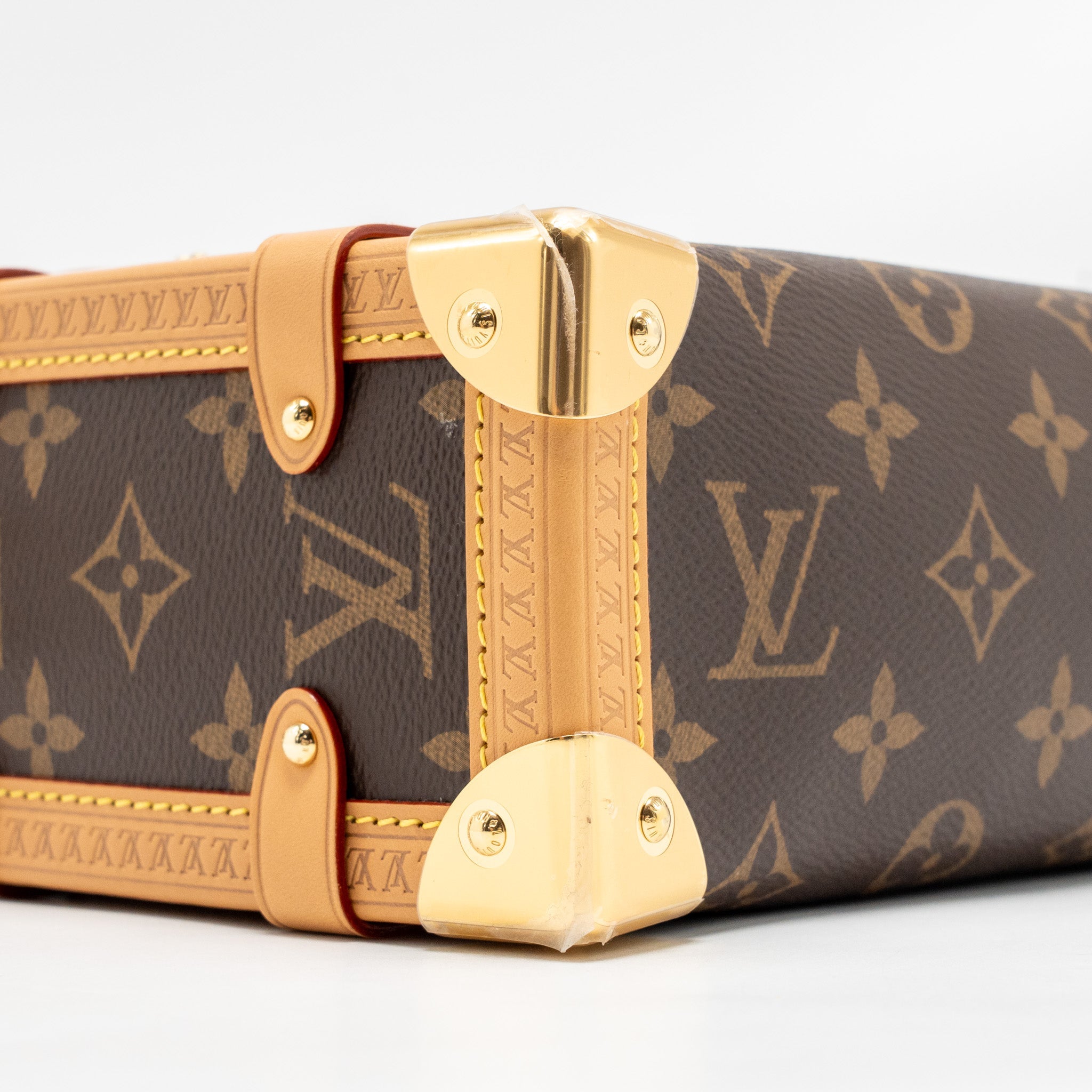 AAA Replica Louis Vuitton LV SIDE TRUNK MM MONOGRAM CANVAS GHW M46358