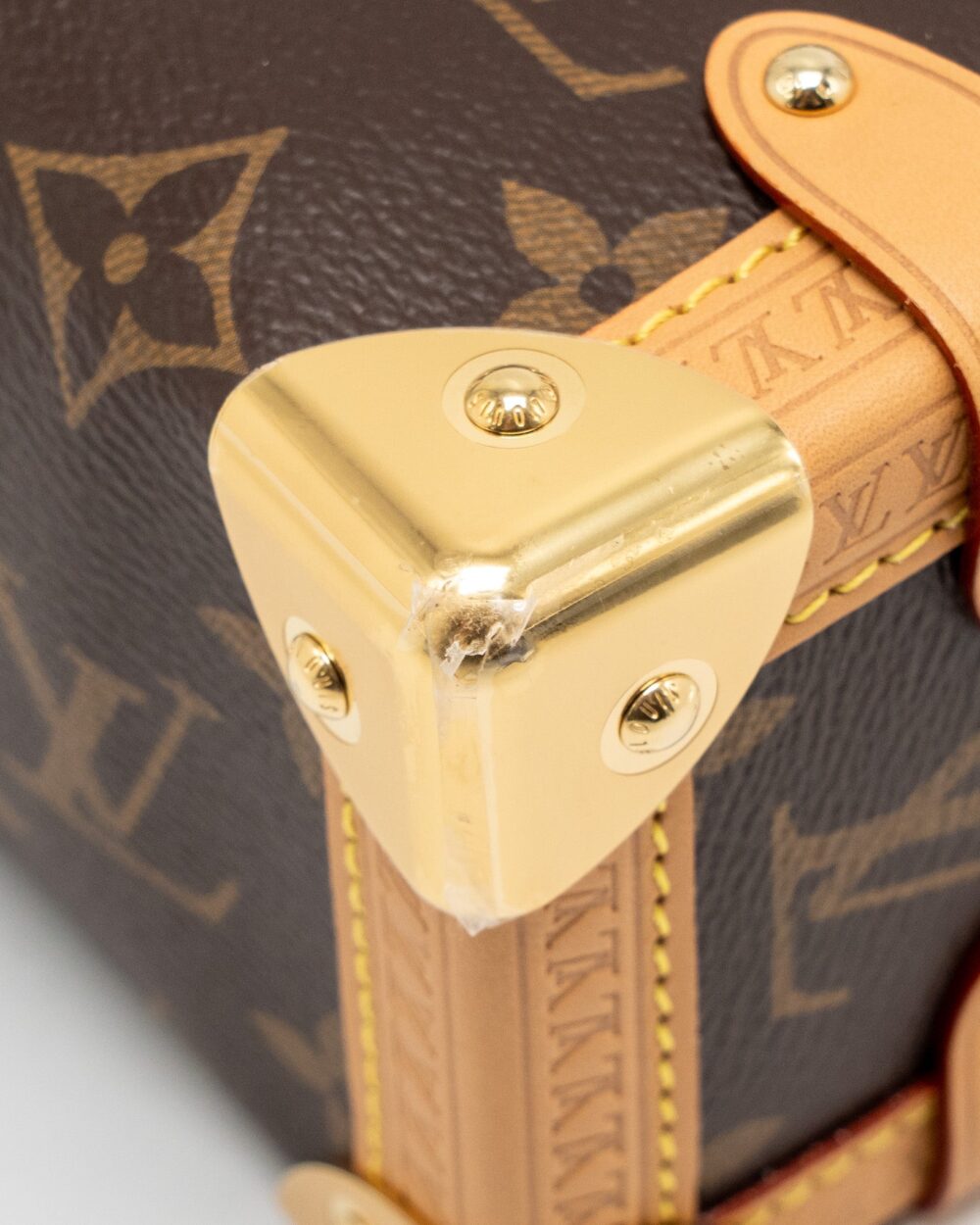 AAA Replica Louis Vuitton LV SIDE TRUNK MM MONOGRAM CANVAS GHW M46358