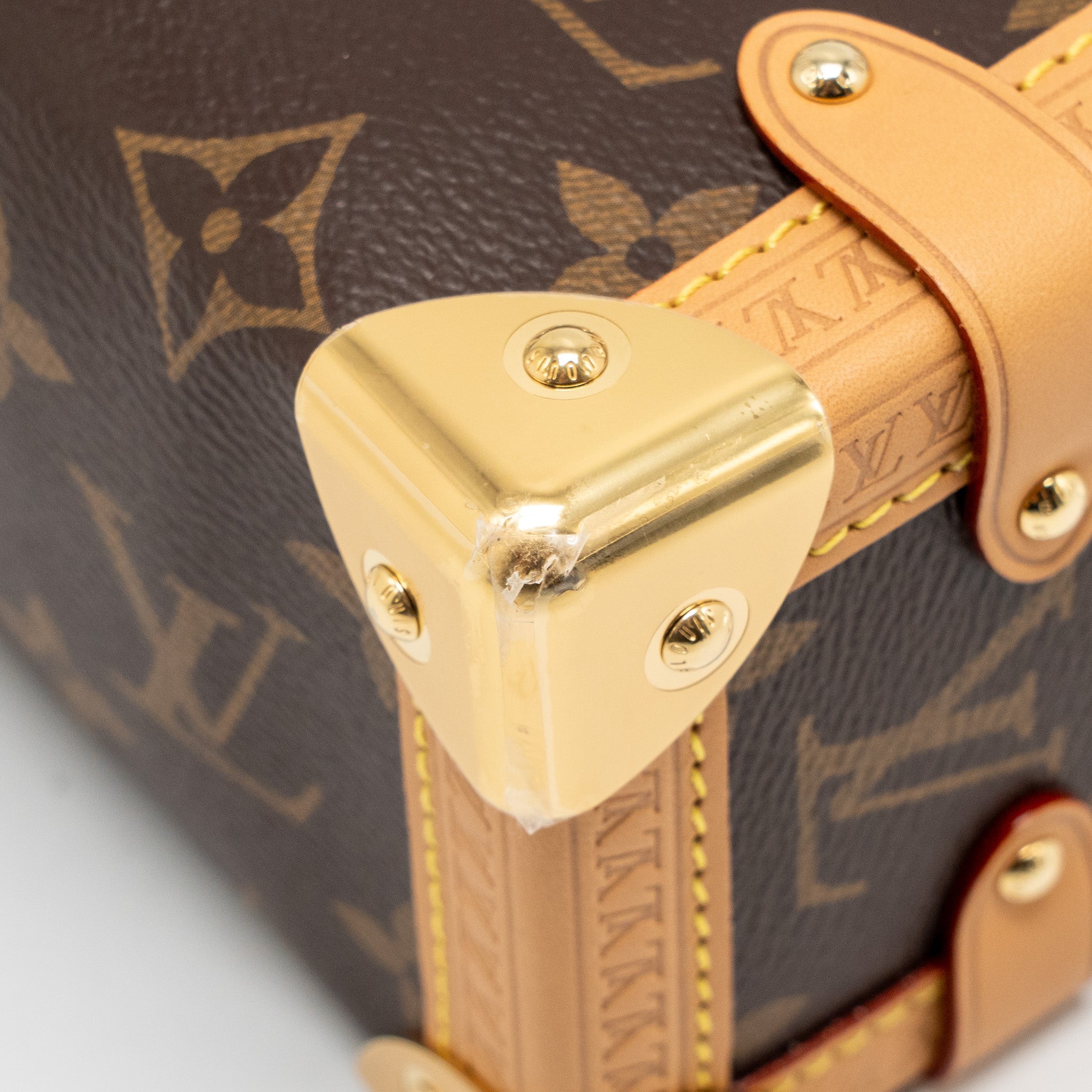 AAA Replica Louis Vuitton LV SIDE TRUNK MM MONOGRAM CANVAS GHW M46358
