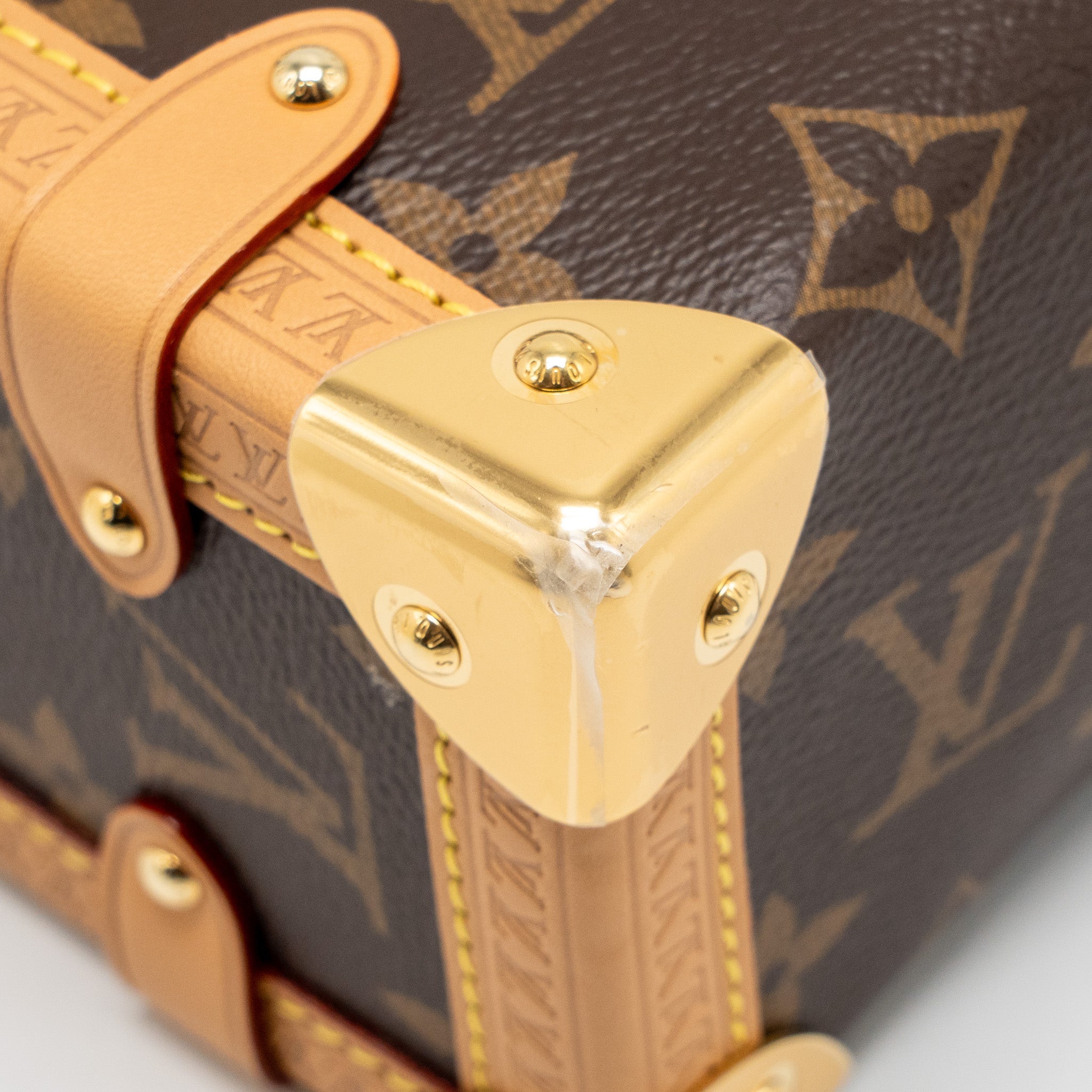 AAA Replica Louis Vuitton LV SIDE TRUNK MM MONOGRAM CANVAS GHW M46358