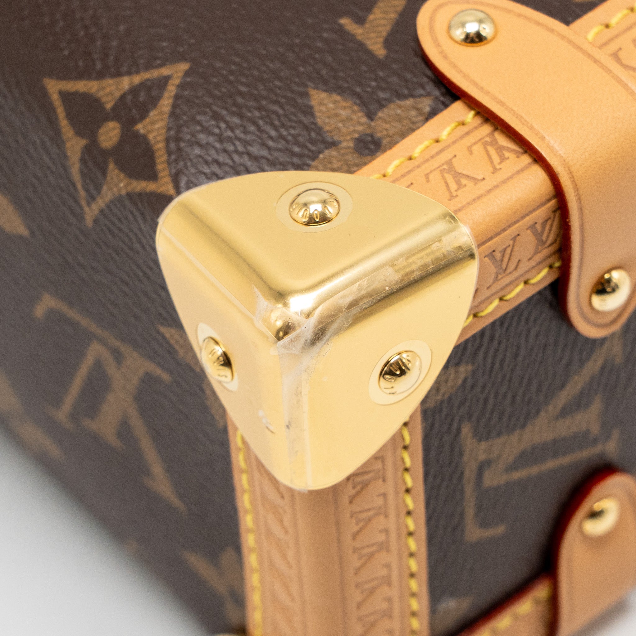 AAA Replica Louis Vuitton LV SIDE TRUNK MM MONOGRAM CANVAS GHW M46358