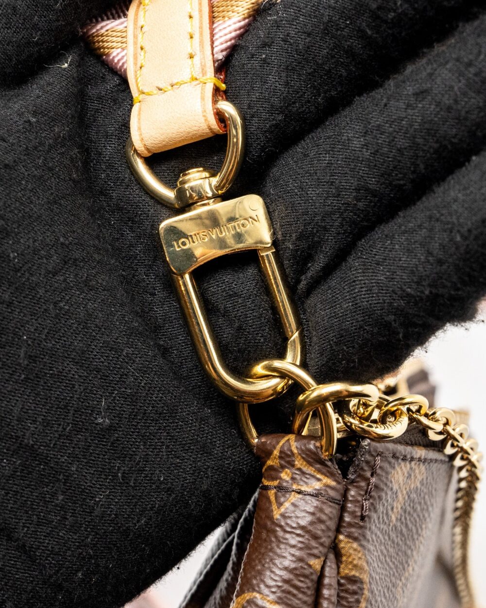 AAA Replica Louis Vuitton LV MULTI POCHETTE MONOGRAM CANVAS ROSE CLAIR GHW