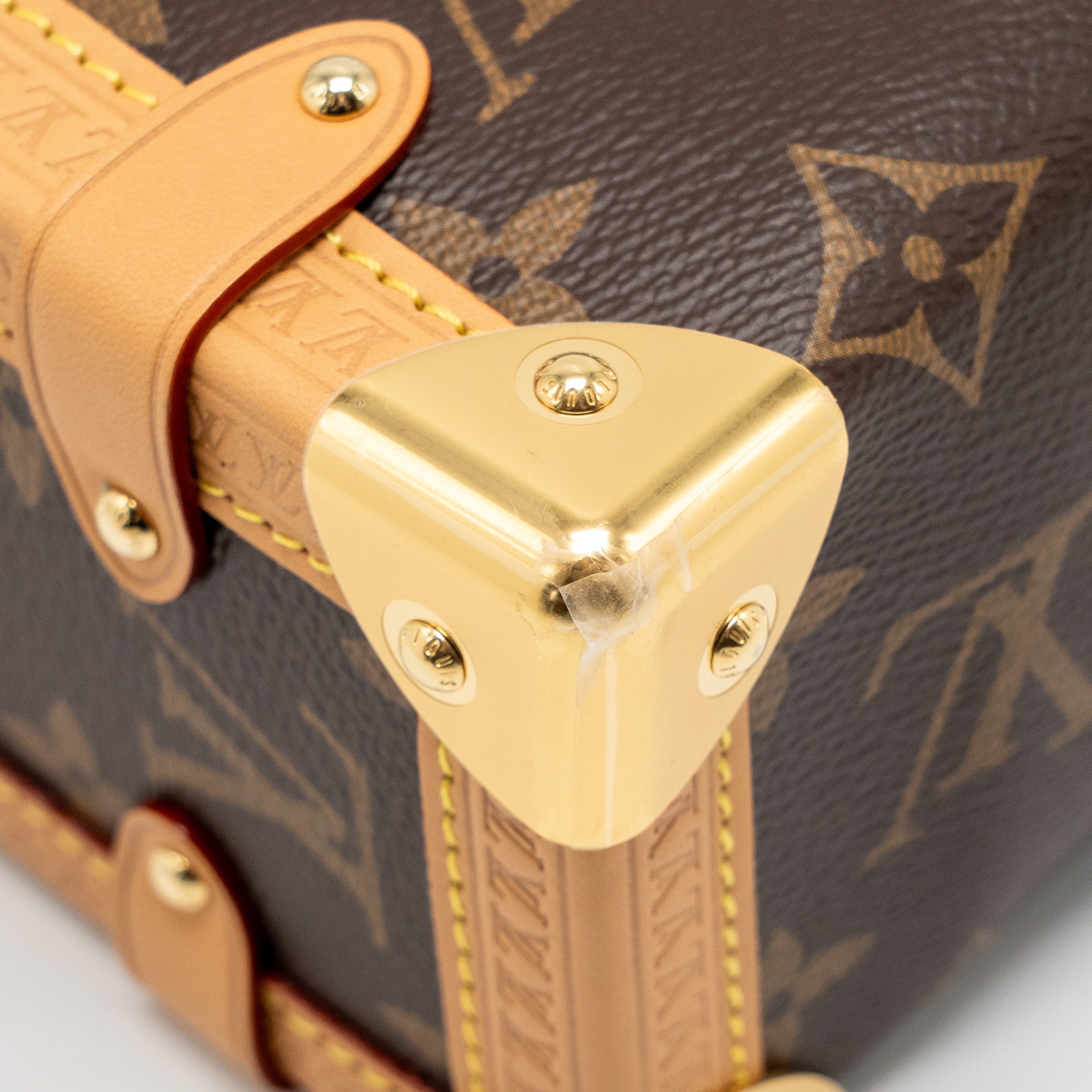AAA Replica Louis Vuitton LV SIDE TRUNK MM MONOGRAM CANVAS GHW M46358