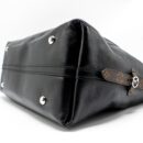 AAA Replica Louis Vuitton LV Carryall Vibe MM Lambskin/Monogram Canvas Black SHW M25143