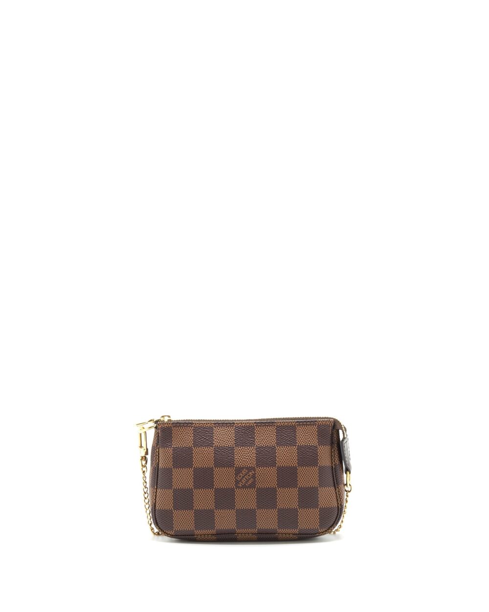 AAA Replica Louis Vuitton LV MINI POCHETTE ACCESSORY DAMIER EBENE GHW