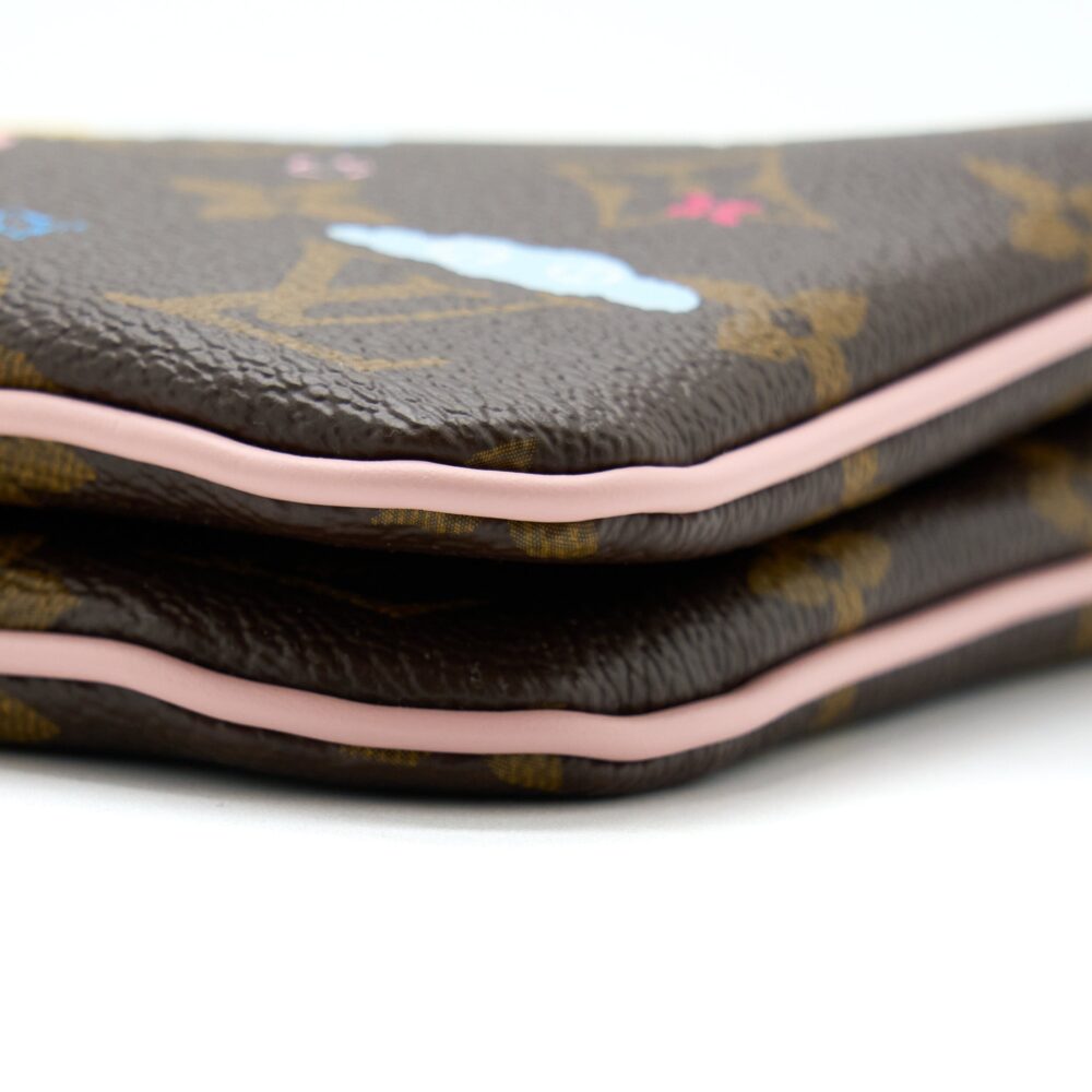 AAA Replica Louis Vuitton LV VIVIAN DOUBLE ZIP POCHETTE LIMITED EDITION MONOGRAM CANVAS/MULTICOLOUR