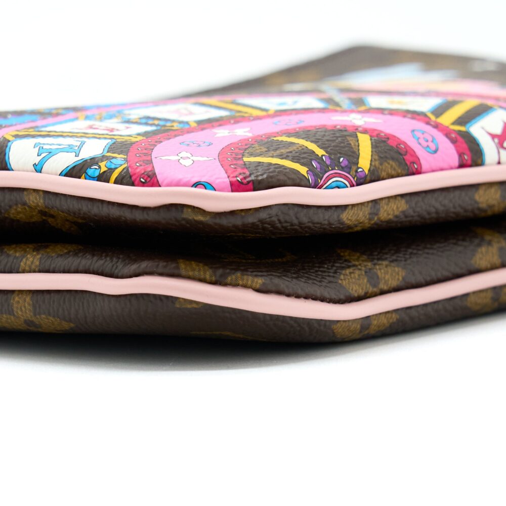 AAA Replica Louis Vuitton LV VIVIAN DOUBLE ZIP POCHETTE LIMITED EDITION MONOGRAM CANVAS/MULTICOLOUR