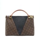 AAA Replica Louis Vuitton LV V TOTE BAG MEDIUM BLACK GHW