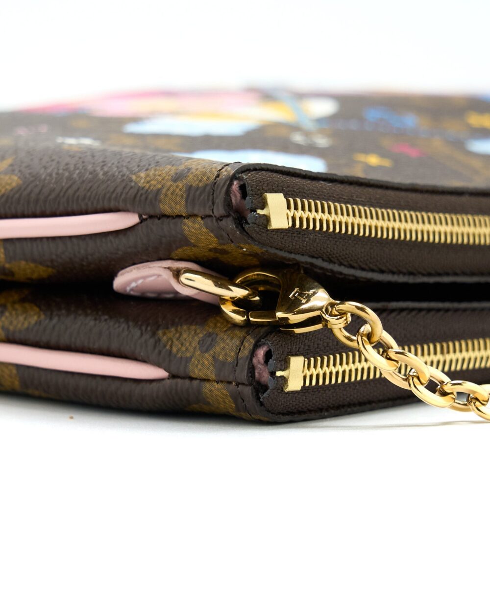 AAA Replica Louis Vuitton LV VIVIAN DOUBLE ZIP POCHETTE LIMITED EDITION MONOGRAM CANVAS/MULTICOLOUR