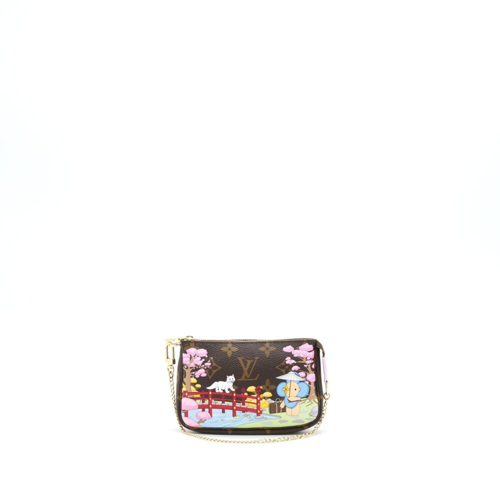 AAA Replica Louis Vuitton LV MINI POCHETTE ACCESSORIES 2021 CHRISTMAS LIMITED EDITION SAKURA