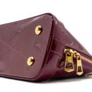 AAA Replica Louis Vuitton LV ALMA BB VERNI MIROIR PATENT DARK PINK GHW