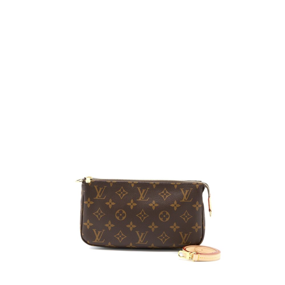AAA Replica Louis Vuitton LV POCHETTE ACCESSORIES MONOGRAM CANVAS GHW (NEW VERSION)