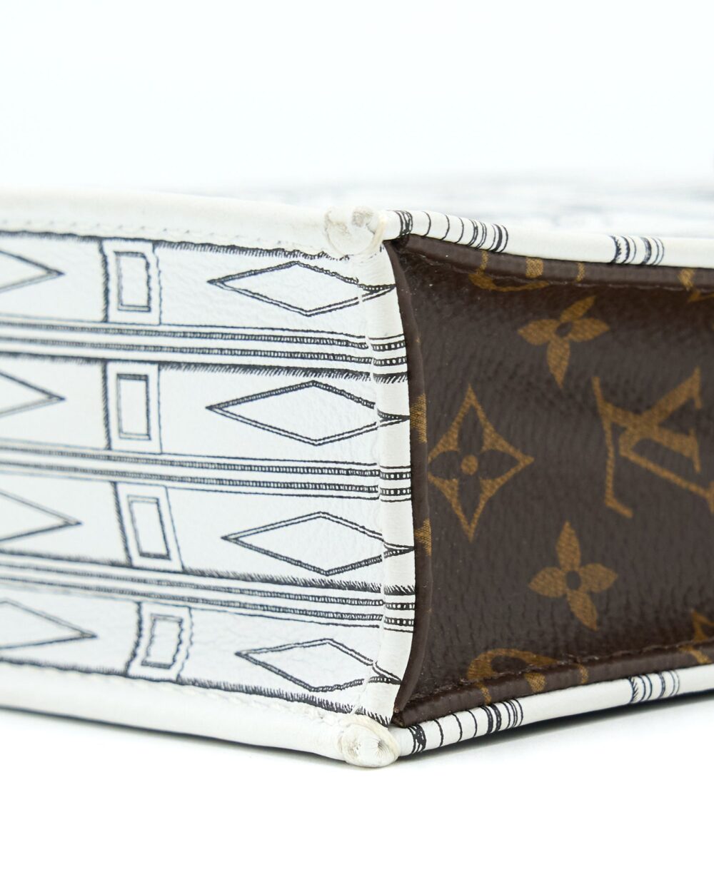 AAA Replica Louis Vuitton LV PETIT SAC PLAT BAG WHITE/BLACK FORNASETTI MONOGRAM CANVAS GHW