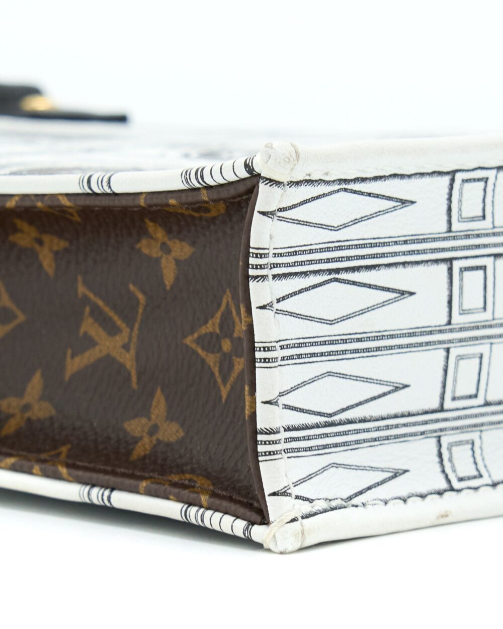 AAA Replica Louis Vuitton LV PETIT SAC PLAT BAG WHITE/BLACK FORNASETTI MONOGRAM CANVAS GHW