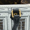 AAA Replica Louis Vuitton LV PETIT SAC PLAT BAG WHITE/BLACK FORNASETTI MONOGRAM CANVAS GHW