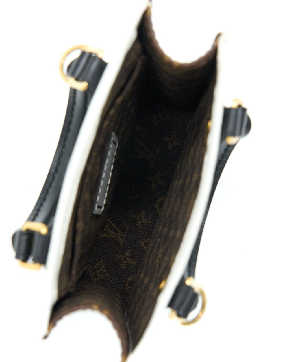 AAA Replica Louis Vuitton LV PETIT SAC PLAT BAG WHITE/BLACK FORNASETTI MONOGRAM CANVAS GHW