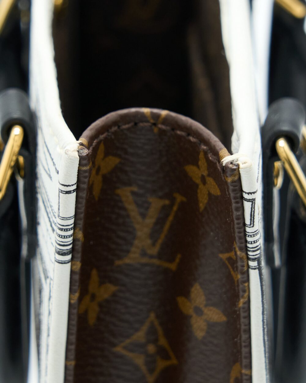 AAA Replica Louis Vuitton LV PETIT SAC PLAT BAG WHITE/BLACK FORNASETTI MONOGRAM CANVAS GHW