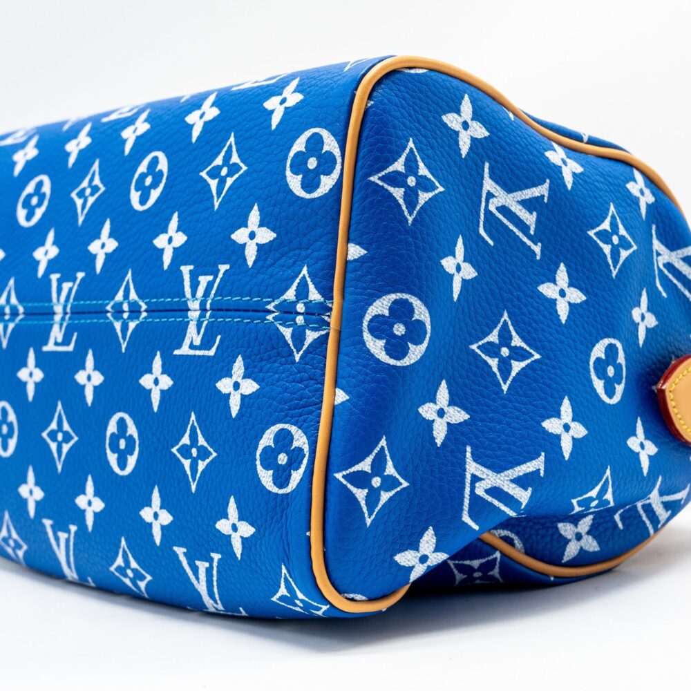 AAA Replica Louis Vuitton LV SPEEDY P9 BANDOULIERE 25 MONOGRAM SOFT CALFSKIN BLEU GHW