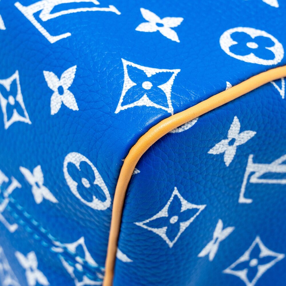 AAA Replica Louis Vuitton LV SPEEDY P9 BANDOULIERE 25 MONOGRAM SOFT CALFSKIN BLEU GHW