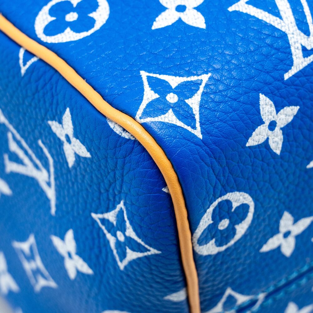 AAA Replica Louis Vuitton LV SPEEDY P9 BANDOULIERE 25 MONOGRAM SOFT CALFSKIN BLEU GHW